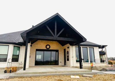 Painted Cedar Patio Cover Privacy Screen 1